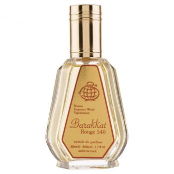 Parfum Barakkat Rouge 540 Extrait, Fragrance World, apa de parfum 50 ml, unisex - inspirat din Baccarat Rouge 540 Extrait by Maison Francis Kurkdjian