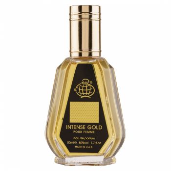 Parfum Intense Gold, Fragrance World, apa de parfum 50 ml, femei - inspirat din  Pure Desire by Les Femmes