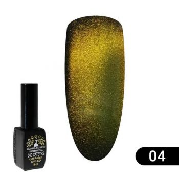 Oja semipermanenta, Global Fashion, Cat Eyes 24D, 8 ml, Chameleon 04