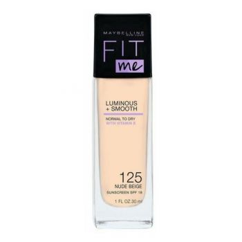 Fond de ten Maybelline - Fit Me Luminous & Smooth Nude Beige 125, 30ml