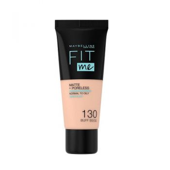 Fond de ten, Maybelline, FIt Me Matte Poreless, 130 Buff Beige, 30 ml ieftin