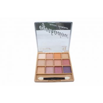 Paleta farduri de ochi, Gulflower, Eyeshadow Matte Shimmer, 12 culori, 01