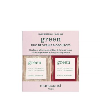 Green nail polish set - pomegranate & gold 30 ml