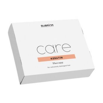 Fiole Tratament cu Keratina pentru Par Foarte Deteriorat - Subrina Professional Care Keratin Therapy, 6 x 10 ml