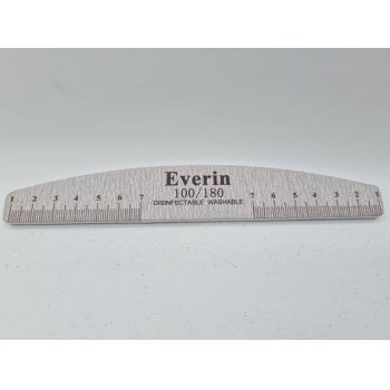 Set 10 buc. pila unghii semiluna Everin 100/180- model 3 - EVM3-10PCS - Everin.ro