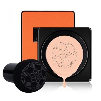 Fond de ten CC Cream cu acoperire mare, Makeup, Mushroom Air Cushion Full Coverage, Vitamina C, SPF50, 02 Natural, 15 g ieftin