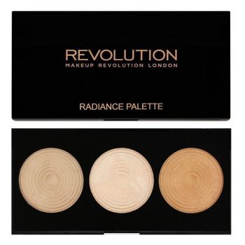 Paleta 3 pudre iluminatoare, Makeup Revolution, Radiance Palette, 3 Radiant Lights Highlighters