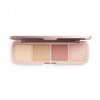 Paleta 4 pudre iluminatoare, Makeup Revolution, Highlighter Palette, Fierce Mind