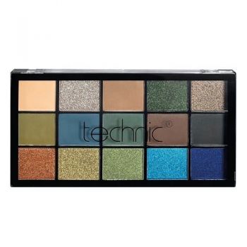 Paleta fard de pleoape, Technic, Pressed Pigment, Spirit Guide, 15 culori