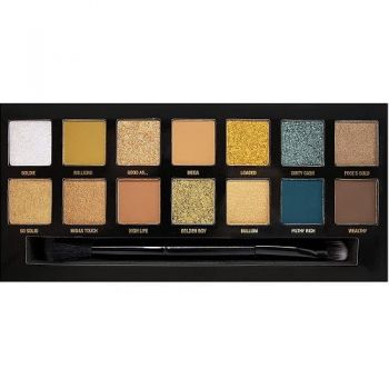 Paleta Farduri Pleoape, W7, 24K Gold Rush, 14 nuante