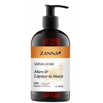 Sapun Lichid cu Miere & Laptisor de Matca Zanna, 330 ml