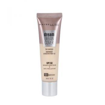 Fond de ten, Maybelline, Dream Urban Cover SPF50, 100 Warm Ivory, 30 ml ieftin