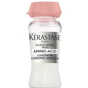 Tratament Concentrat pentru Par Vopsit Sensibil sau Deteriorat - Kerastase Fusio-Dose With Amino-Acid Concentre Chroma Absolu, 10 x 12 ml