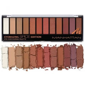 Paleta farduri de ochi, Manhattan, Eyemazing Palette, 12 culori, 010 Spice Edition la reducere