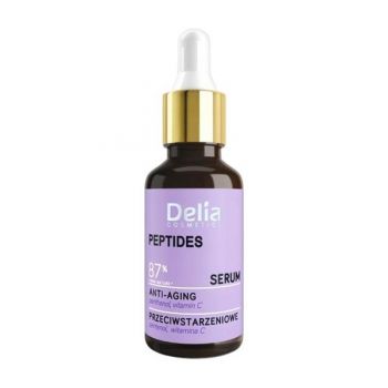 Ser Anti-imbatranire cu Peptide pentru Fata si Decolteu, Delia Cosmetics, 30 ml