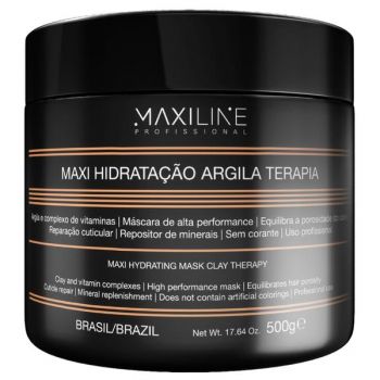 Masca Hidratanta cu Argila - Maxiline Profissional Maxi Hydrating Mask Clay Therapy, 500 g