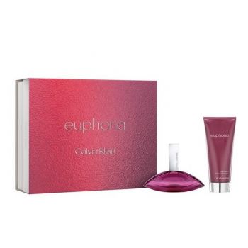 Set Cadou Calvin Klein Euphoria, Femei, Apa de Parfum. 50 ml + Lotiune de corp, 100 ml (Concentratie: Apa de Parfum, Gramaj: 50 ml + 100 ml)