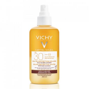 Apa de protectie solara Bronz cu SPF 30+ Vichy Capital Soleil, 200 ml (Concentratie: Lapte de corp, Gramaj: 200 ml)