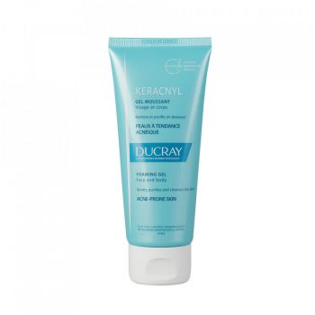 Gel spumant pentru pielea cu tendinta acneica Keracnyl, Ducray (Gramaj: 200 ml, Concentratie: Gel de curatare)