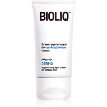 Bioliq Dermo crema regeneratoare de noapte pentru ten acneic