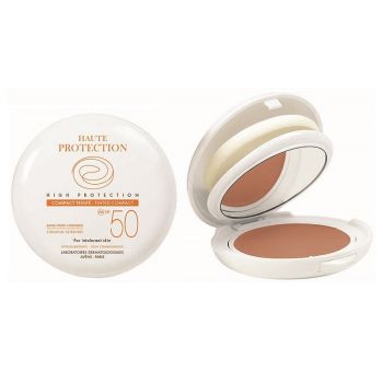 Crema nuantatoare cu protectie solara Avene Compact SPF 50 (Concentratie: Crema, Gramaj: 10 g, Nuanta fond de ten: Sable)