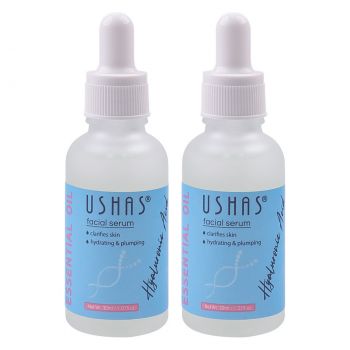 Ser Hidratant si Regenerant Ushas Hyaluronic Acid Essential Oil, set 2 buc