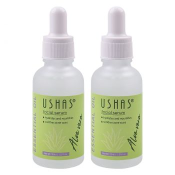 Ser Hidratant si Reparator Ushas Aloe Vera Essential Oil, set 2 buc