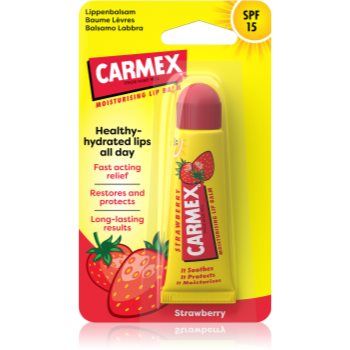 Carmex Strawberry balsam de buze într-un tub SPF 15