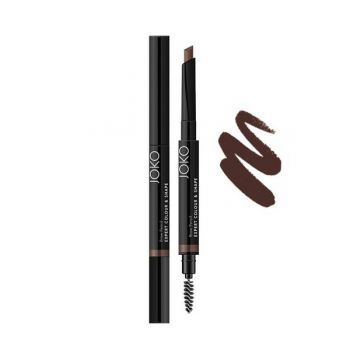 Creion Contur Sprancene cu Periuta - Joko Brow Pencil Expert Colour & Shape, nuanta #1, 5 g