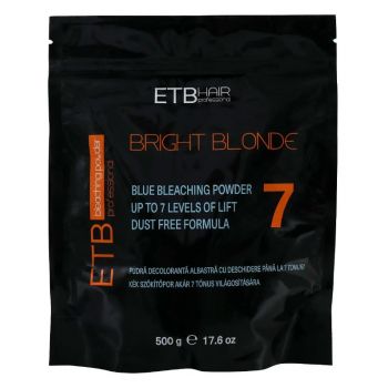 Pudra Decoloranta Albastra ETB Hair Professional Bright Blonde 7 Tonuri, 500g