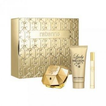 Set Cadou, Paco Rabanne Lady Million, Apa de Parfum 80 ml + Lotiune de corp 100 ml + Apa de Parfum 10 ml