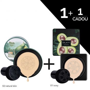 Fond de Ten Air Cusion Cream 3 in 1 Avocado RUA, 02 Natural Skin + CADOU Air Cushion Avocado, Ivory la reducere