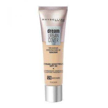 Fond de ten, Maybelline, Dream Urban Cover SPF50, 128 Warm Nude, 30 ml ieftin