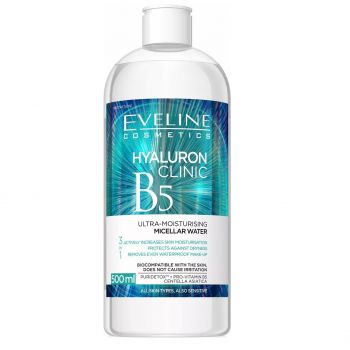 Apa micelara Eveline Cosmetics, Hyaluron Clinic B5, 500 ml (Gramaj: 500 ml, Concentratie: Apa micelara)