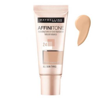 Fond de Ten Maybelline Affinitone Foundation 24 Golden Beige, 30 ml