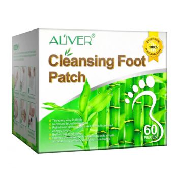 Set Plasturi Detoxifiere 60 bucati Aliver Detox Foot Patch, 100% Natural  Pur