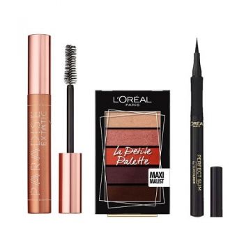 Set Machiaj, Loreal, Electric Nights Gift Set, 3 produse cosmetice