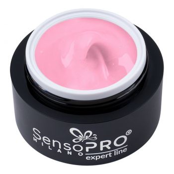 Gel Constructie Unghii Expert Line SensoPRO Milano - Shimmer Milky Pink 30ml la reducere