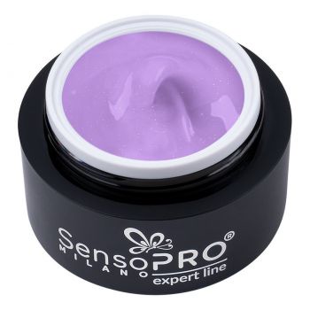 Gel Constructie Unghii Expert Line SensoPRO Milano - Shimmer Purple 30ml