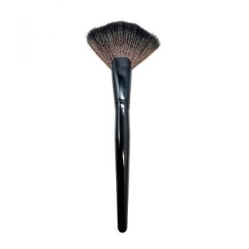 Pensula evantai pentru iluminator, Makeup, Fan Brush, Negru