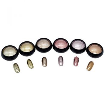 Set Pigment Unghii, Nails, Efect Oglinda, Profesional, 6 culori