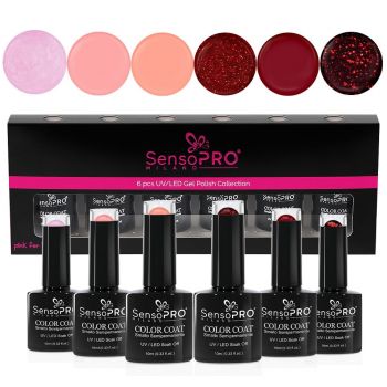 Set 6 Oje Semipermanente 10ml SensoPRO Milano, Cherry Cherry Lady