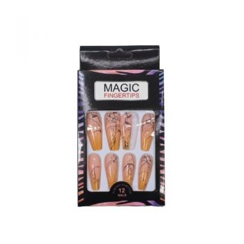 Set 12 Unghii False cu Aspect natural, Magic Fingertips, 05