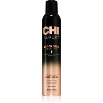 CHI Luxury Black Seed Oil Flexible Hold Hairspray fixativ pentru intarire si o mai buna flexibilitate a parului