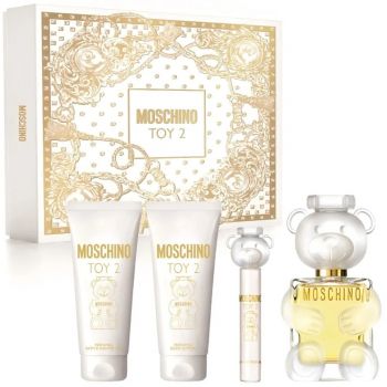 Set Cadou Moschino Toy 2, Apa de Parfum, 100 ml + Lotiune de Corp, 100 ml + Gel de Dus, 100 ml + mini Apa de Parfum 10 ml