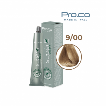 Vopsea de par profesionala fara amoniac SUPERB.COLOR 100 ml - Pro.Co - 9 00  BLOND SUPER DESCHIS INTENSE