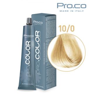 Vopsea de par profesionala PRO.COLOR 100 ml - Pro.Co - 10 0 BLOND PLATINAT