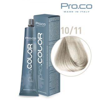 Vopsea de par profesionala PRO.COLOR 100 ml - Pro.Co - 10 11 BLOND SUPER DESCHIS CENUSIU INTENS