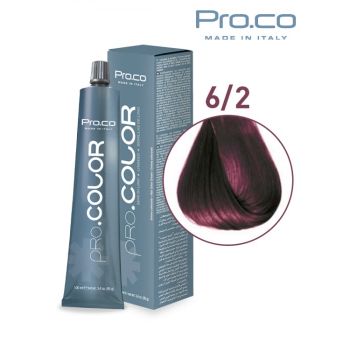 Vopsea de par profesionala PRO.COLOR 100 ml - Pro.Co - 6 2 BLOND INCHIS VIOLET