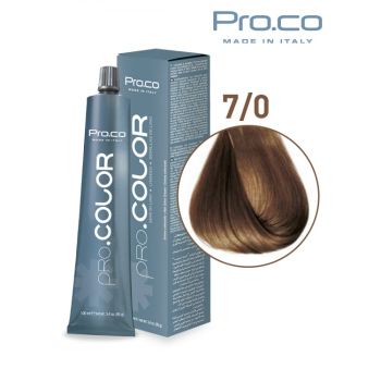 Vopsea de par profesionala PRO.COLOR 100 ml - Pro.Co - 7 0 BLOND NATURAL